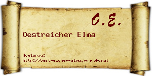 Oestreicher Elma névjegykártya